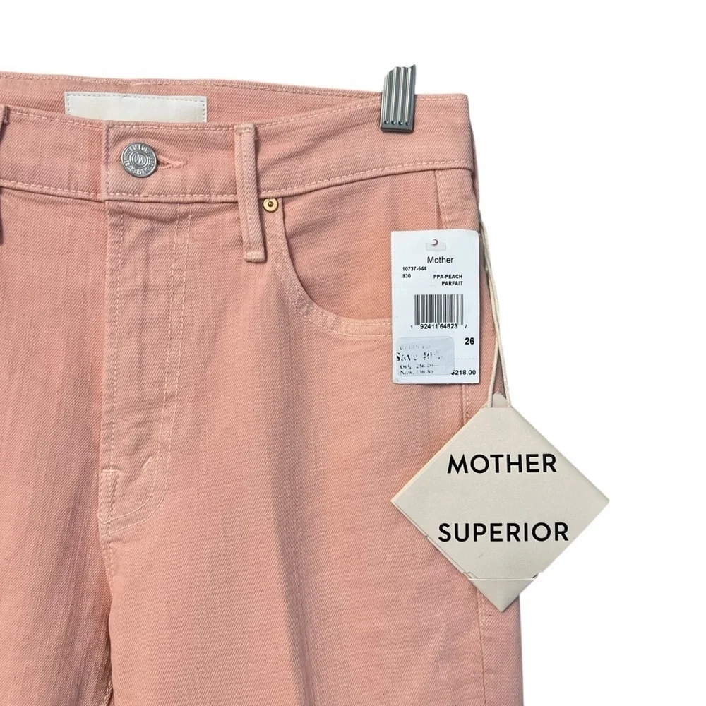 Mother Superior The Insider Hover Jeans Peach Parfait 26 NWT Spring Contemporary - Picture 3 of 7